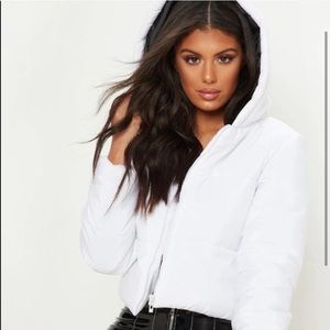 PLT White Puffer Coat